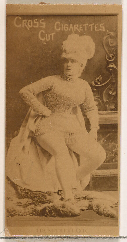 Sutherland, from the Actors and Actresses series (N145-2) issued by Duke Sons & Co. to promote Cross Cut Cigarettes, Issued by W. Duke, Sons &amp; Co. (New York and Durham, N.C.), Albumen photograph 
