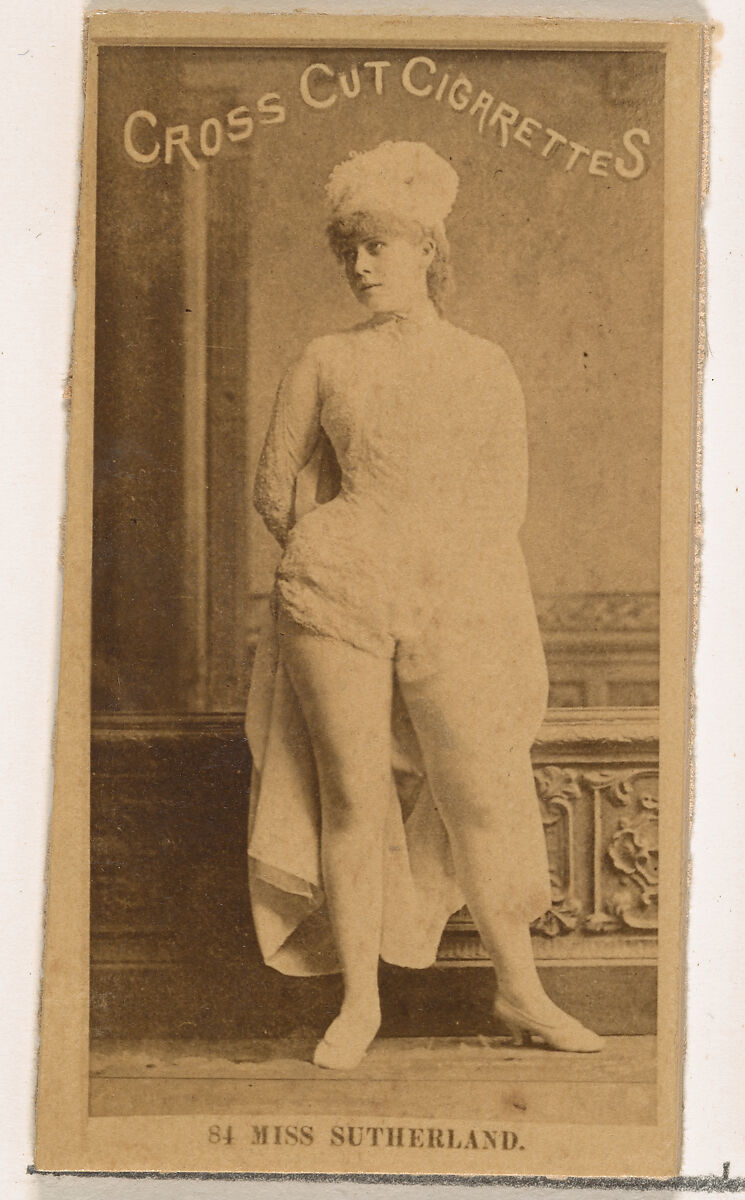 Card Number 81, Miss Sutherland, from the Actors and Actresses series (N145-2) issued by Duke Sons & Co. to promote Cross Cut Cigarettes, Issued by W. Duke, Sons &amp; Co. (New York and Durham, N.C.), Albumen photograph 