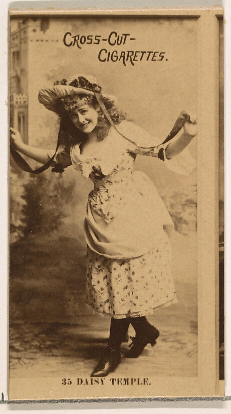 Card Number 35, Daisy Temple, from the Actors and Actresses series (N145-2) issued by Duke Sons & Co. to promote Cross Cut Cigarettes, Issued by W. Duke, Sons &amp; Co. (New York and Durham, N.C.), Albumen photograph 