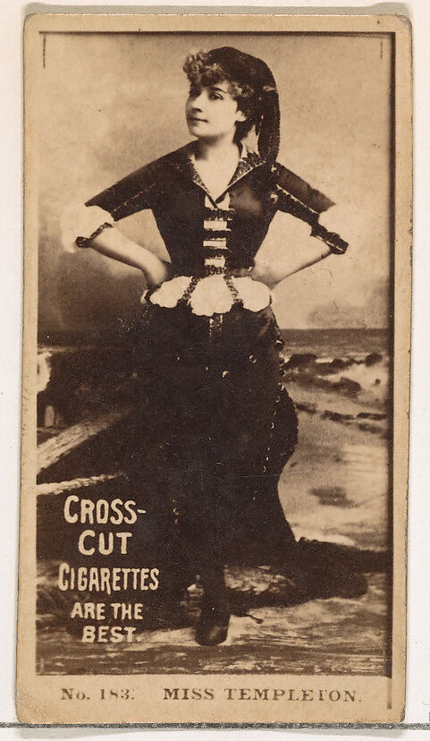 Card Number 183, Miss Fay Templeton, from the Actors and Actresses series (N145-2) issued by Duke Sons & Co. to promote Cross Cut Cigarettes, Issued by W. Duke, Sons &amp; Co. (New York and Durham, N.C.), Albumen photograph 