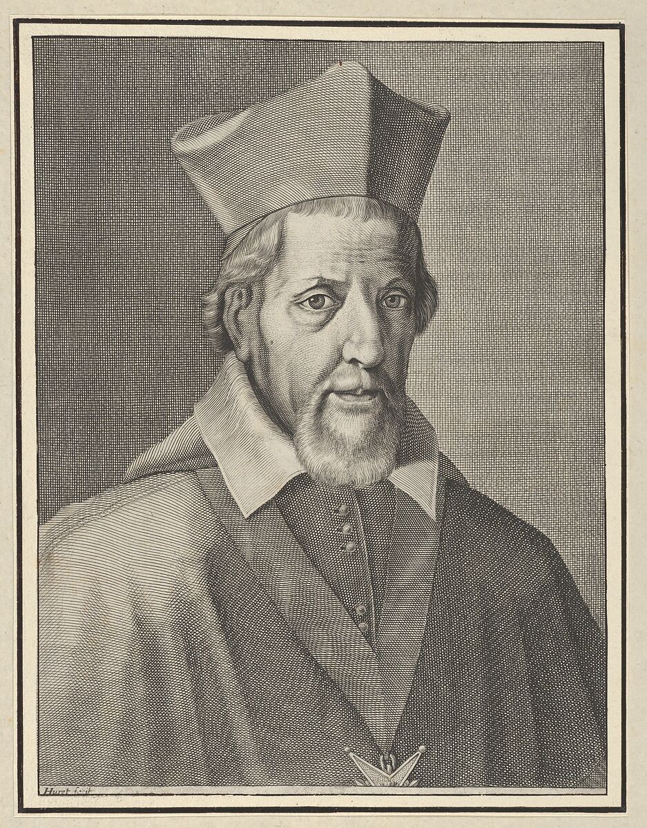 Portrait of a Cardinal, Grégoire Huret (French, Lyon 1606–1670 Paris), Engraving 