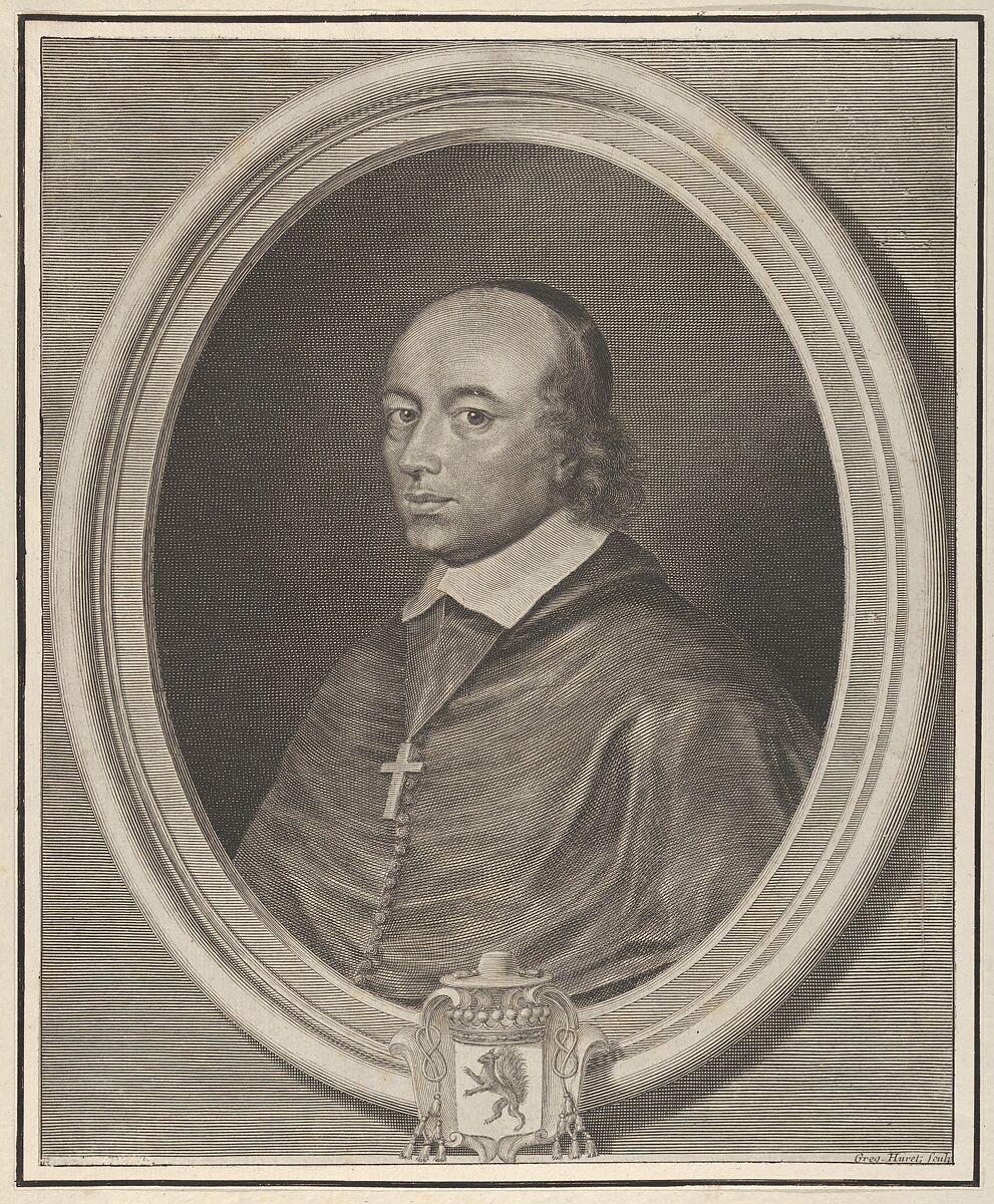 Portrait of a Cardinal, Grégoire Huret (French, Lyon 1606–1670 Paris), Engraving 