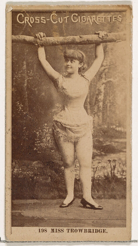 Card Number 198, Miss Trowbridge, from the Actors and Actresses series (N145-2) issued by Duke Sons & Co. to promote Cross Cut Cigarettes, Issued by W. Duke, Sons &amp; Co. (New York and Durham, N.C.), Albumen photograph 