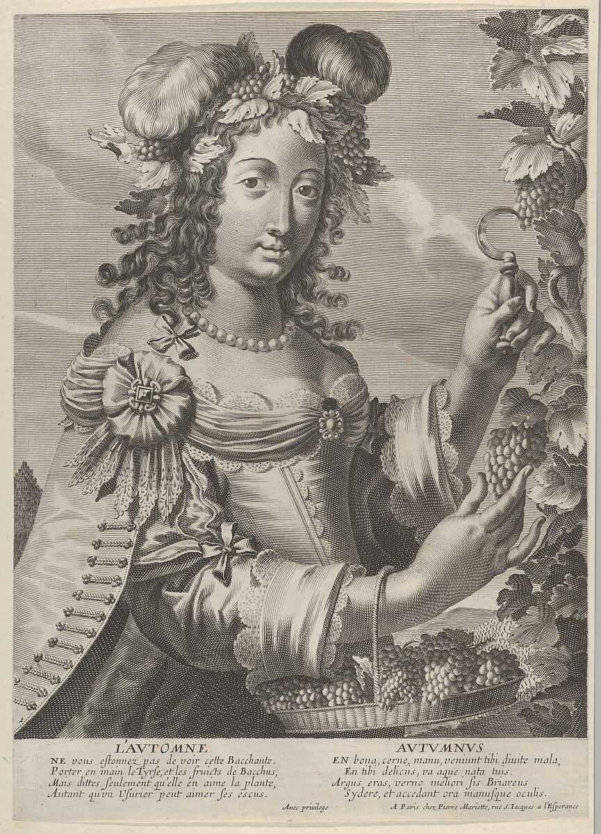 Autumn, Grégoire Huret (French, Lyon 1606–1670 Paris), Engraving 