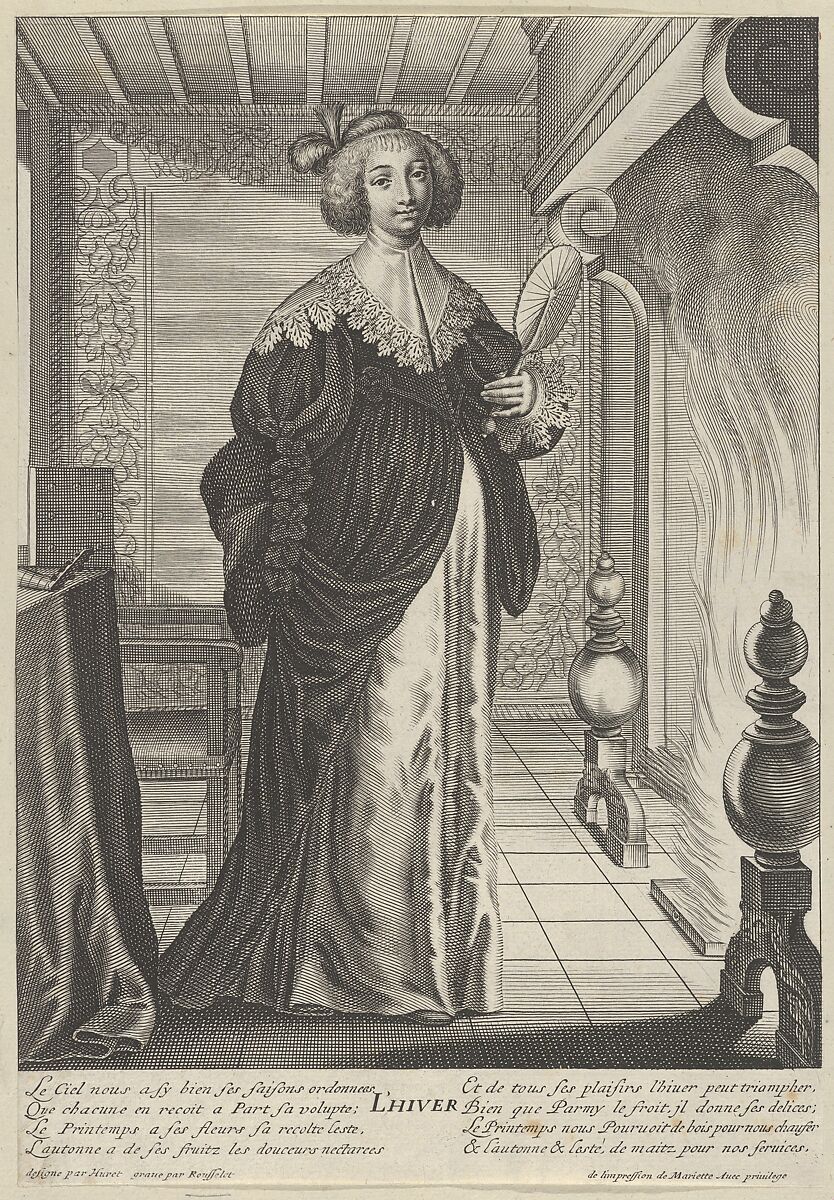 Winter, Gilles Rousselet (French, Paris 1614–1686 Paris), Engraving 