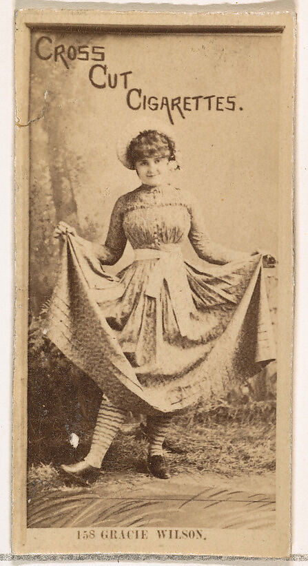 Card Number 158, Gracie Wilson, from the Actors and Actresses series (N145-2) issued by Duke Sons & Co. to promote Cross Cut Cigarettes, Issued by W. Duke, Sons &amp; Co. (New York and Durham, N.C.), Albumen photograph 