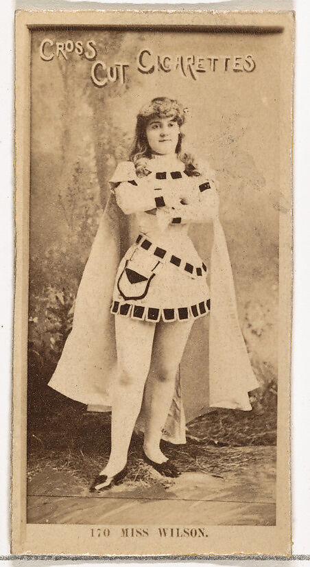 Card Number 207, Miss Wilson, from the Actors and Actresses series (N145-2) issued by Duke Sons & Co. to promote Cross Cut Cigarettes, Issued by W. Duke, Sons &amp; Co. (New York and Durham, N.C.), Albumen photograph