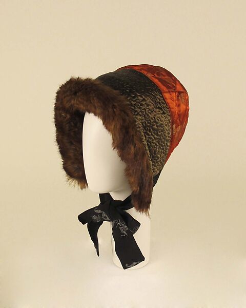 Hat, Jean Paul Gaultier (French, born 1952), silk, fur, French 