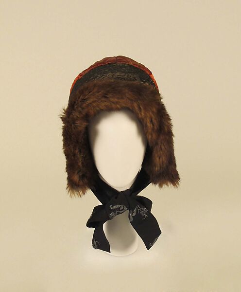 Hat, Jean Paul Gaultier (French, born 1952), silk, fur, French