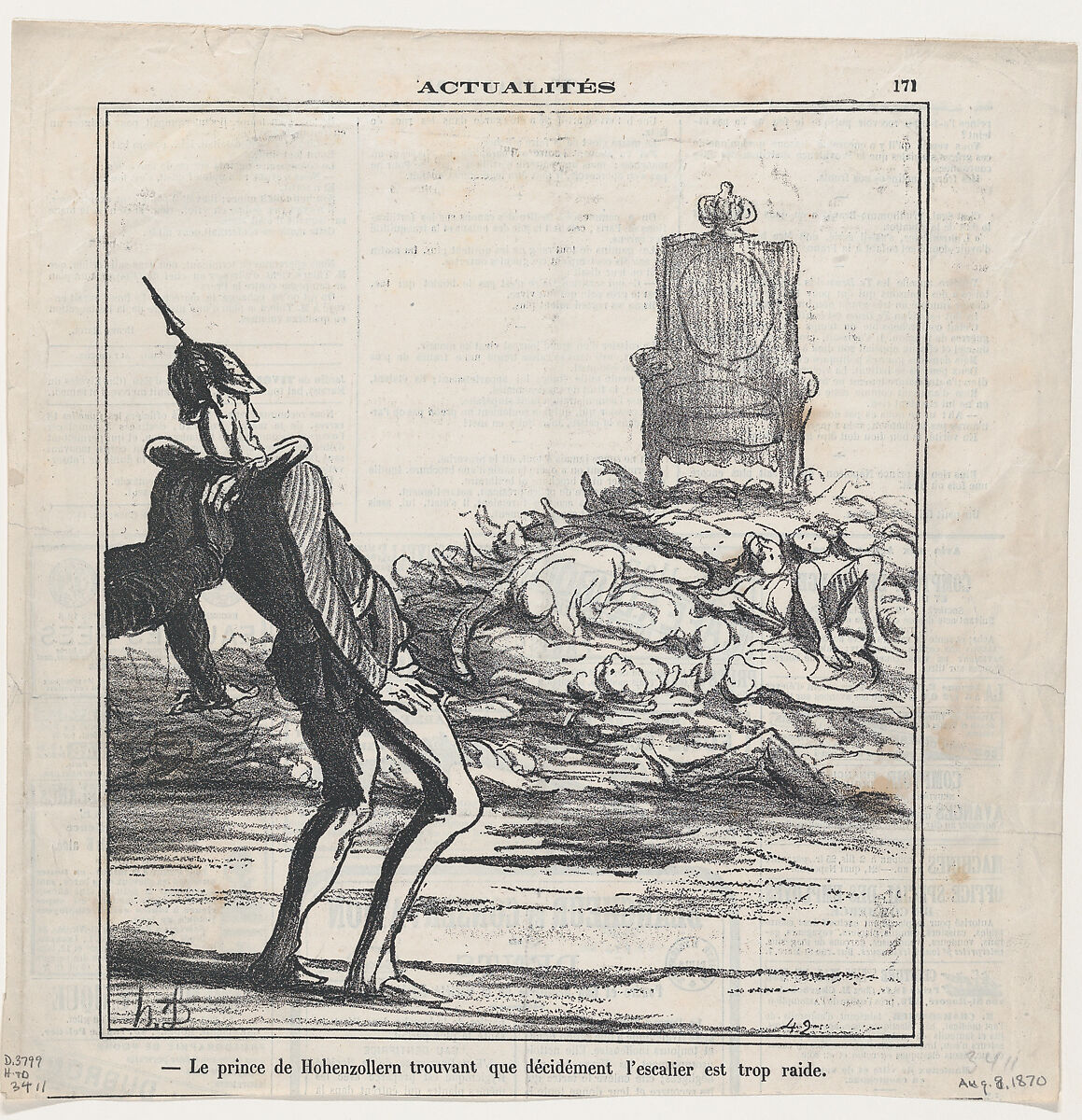 Intérieur d'un magasin de St. Pétersbourg..., from Actualités, published in Le Charivari, December 23, 1854, Honoré Daumier (French, Marseilles 1808–1879 Valmondois), Lithograph; second state of two (Delteil) 