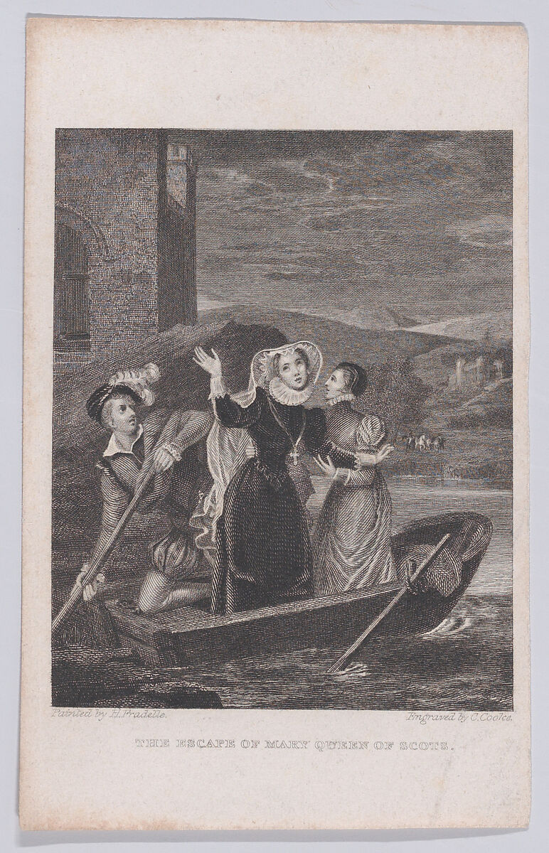 The escape of Mary, Queen of Scots from Loch Leven Castle, Charles Cooke (British, 1759/60–1816), Etching and engraving 