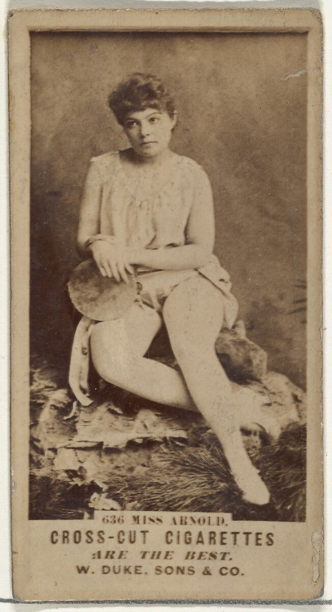 Card Number 636, Miss Arnold, from the Actors and Actresses series (N145-3) issued by Duke Sons & Co. to promote Cross Cut Cigarettes, Issued by W. Duke, Sons &amp; Co. (New York and Durham, N.C.), Albumen photograph 