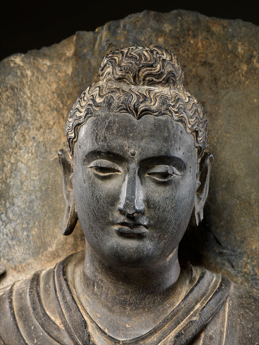 Buddha, Schist, Pakistan, Khyber-Pakhtunkhwa province, possibly Takht-i-bahi monastery, ancient region of Gandhara