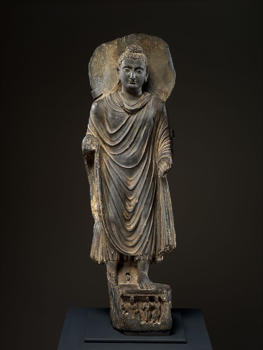 Buddha, Schist, Pakistan, Khyber-Pakhtunkhwa province, possibly Takht-i-bahi monastery, ancient region of Gandhara