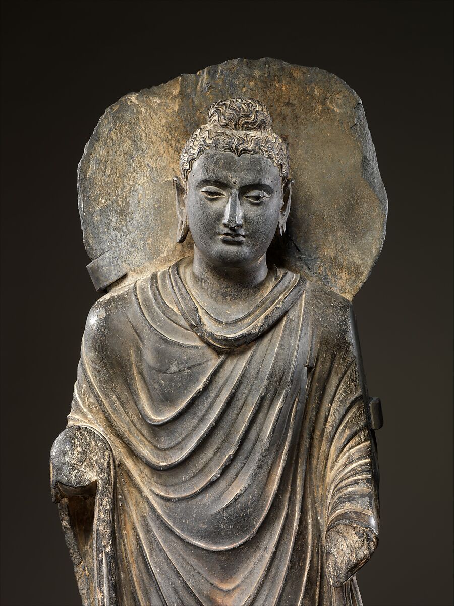 Buddha, Schist, Pakistan, Khyber-Pakhtunkhwa province, possibly Takht-i-bahi monastery, ancient region of Gandhara