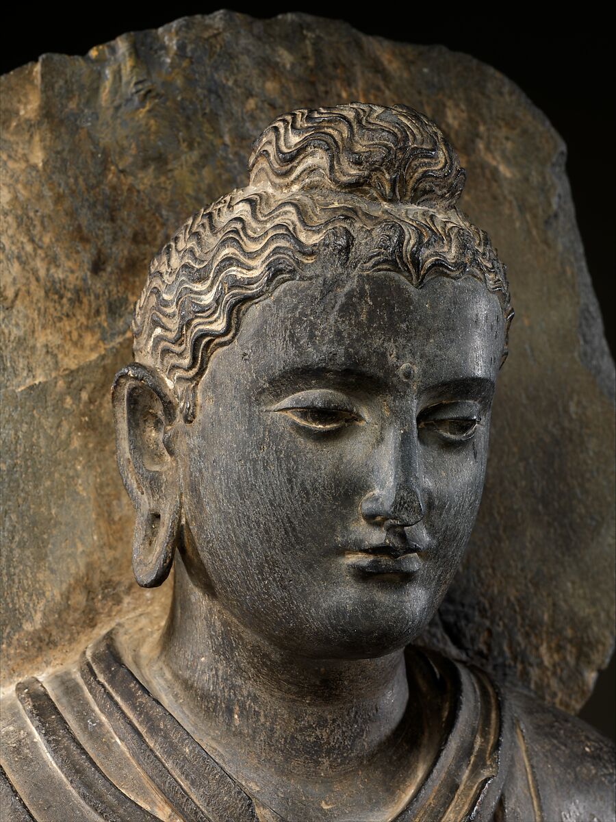 Buddha, Schist, Pakistan, Khyber-Pakhtunkhwa province, possibly Takht-i-bahi monastery, ancient region of Gandhara