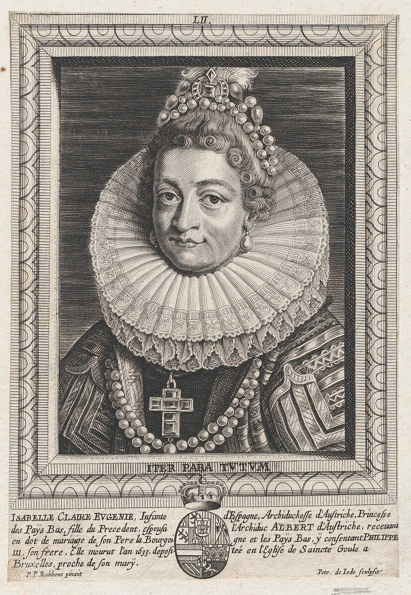 Portrait of Isabella Clara Eugenia, Infanta of Spain, Pieter de Jode II (Flemish, 1606–ca. 1674), Engraving 