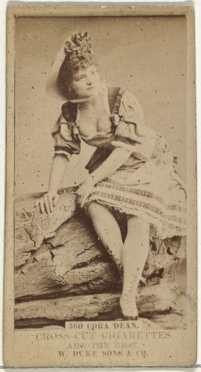 Card Number 360, Cora Dean, from the Actors and Actresses series (N145-3) issued by Duke Sons & Co. to promote Cross Cut Cigarettes, Issued by W. Duke, Sons &amp; Co. (New York and Durham, N.C.), Albumen photograph 