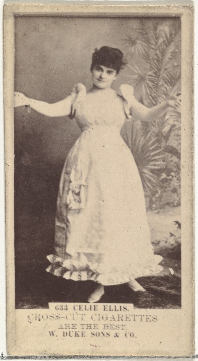 Card Number 633, Celia Ellis, from the Actors and Actresses series (N145-3) issued by Duke Sons & Co. to promote Cross Cut Cigarettes, Issued by W. Duke, Sons &amp; Co. (New York and Durham, N.C.), Albumen photograph 