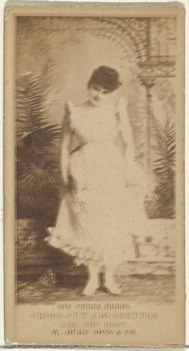 Celia Ellis, from the Actors and Actresses series (N145-3) issued by Duke Sons & Co. to promote Cross Cut Cigarettes, Issued by W. Duke, Sons &amp; Co. (New York and Durham, N.C.), Albumen photograph 