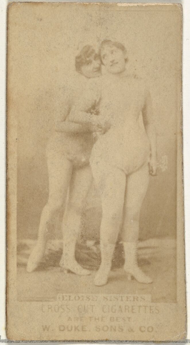 Eloise Sisters, from the Actors and Actresses series (N145-3) issued by Duke Sons & Co. to promote Cross Cut Cigarettes, Issued by W. Duke, Sons &amp; Co. (New York and Durham, N.C.), Albumen photograph 