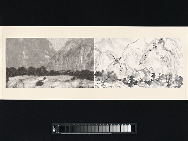 Mount Huang, Arnold Chang (American, born 1954), Album of twelve leaves; inkjet print and ink on Xuan paper, China