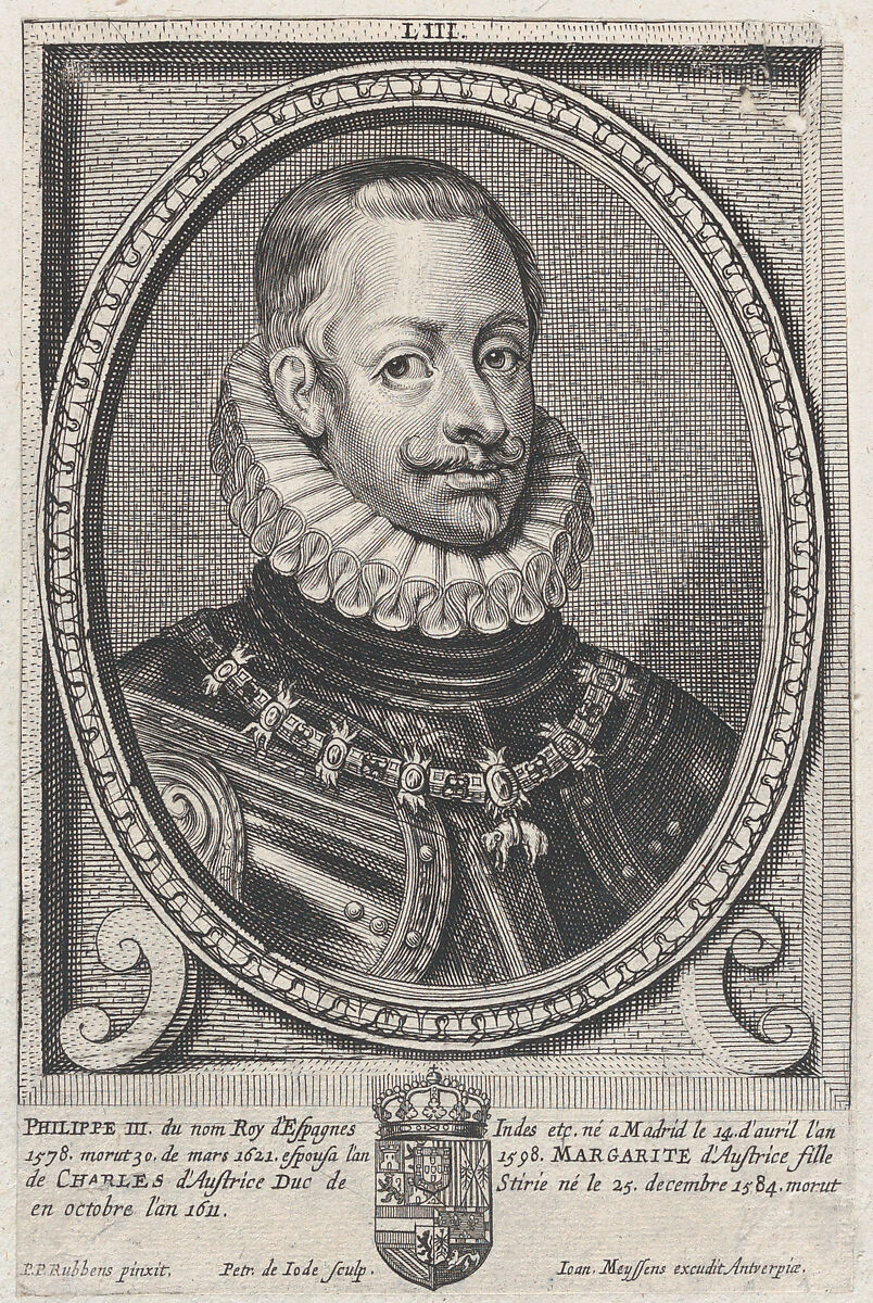 Portrait of Philip III, King of Spain, Pieter de Jode II (Flemish, 1606–ca. 1674), Engraving 