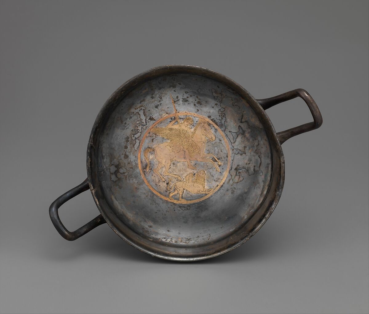 Gilt silver kylix, Silver-gilt, Greek