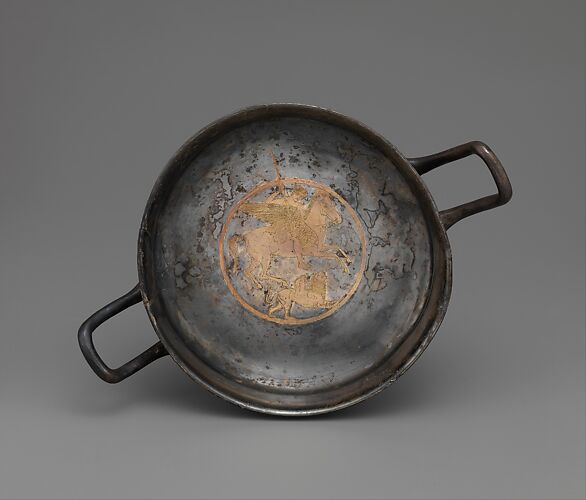 Gilt silver kylix