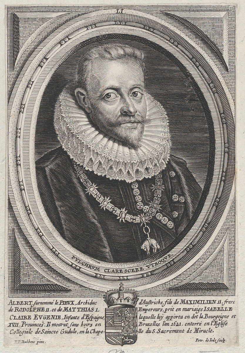 Portrait of Albert VII, Archduke of Austria, Pieter de Jode II (Flemish, 1606–ca. 1674), Engraving 