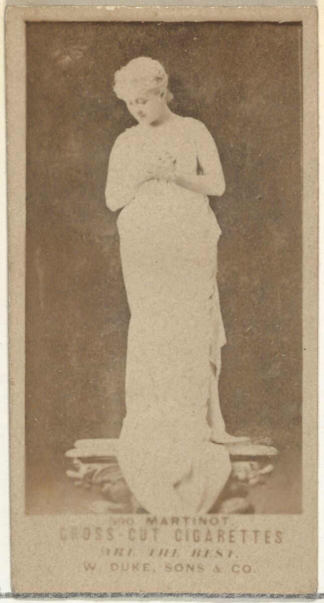 Card Number 590, Sadie Martinot, from the Actors and Actresses series (N145-3) issued by Duke Sons & Co. to promote Cross Cut Cigarettes, Issued by W. Duke, Sons &amp; Co. (New York and Durham, N.C.), Albumen photograph 