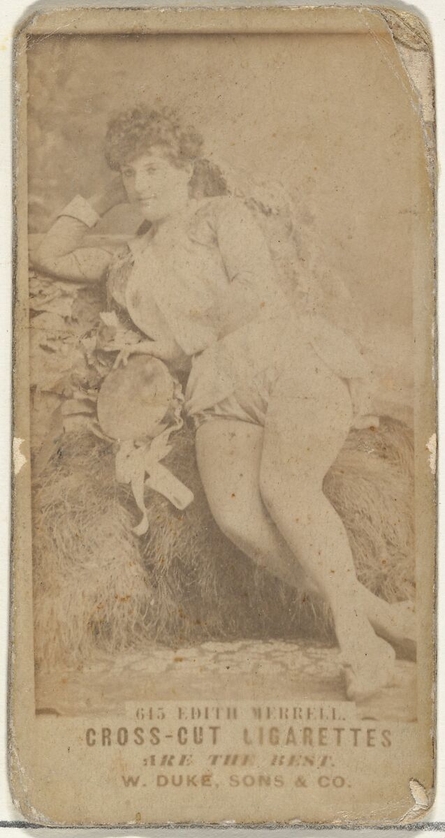 Card Number 615, Edith Merrell, from the Actors and Actresses series (N145-3) issued by Duke Sons & Co. to promote Cross Cut Cigarettes, Issued by W. Duke, Sons &amp; Co. (New York and Durham, N.C.), Albumen photograph 