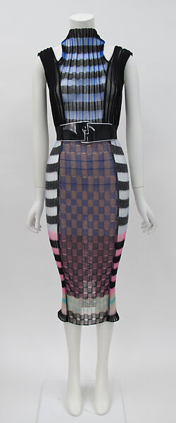 Dress, House of Dior (French, founded 1946), polyamide, polyurethane elastomer (ester), wool, French