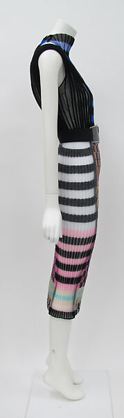 Dress, House of Dior (French, founded 1946), polyamide, polyurethane elastomer (ester), wool, French