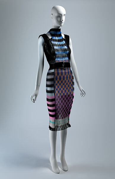 Dress, House of Dior (French, founded 1946), polyamide, polyurethane elastomer (ester), wool, French