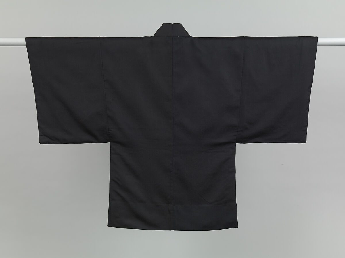 Man’s Jacket (Haori) with the Flight of the Kamikaze Plane, Plain-weave rayon with printing and gold flecks, Japan