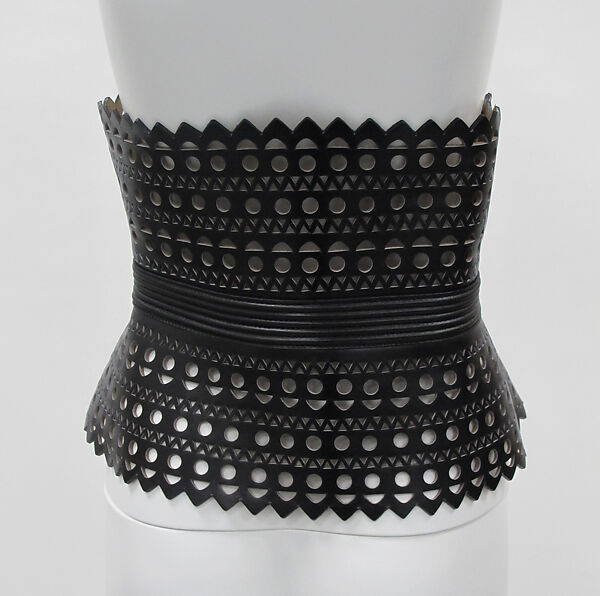 Belt, Azzedine Alaïa (French (born Tunisia), Tunis 1935–2017 Paris), leather, metal, French