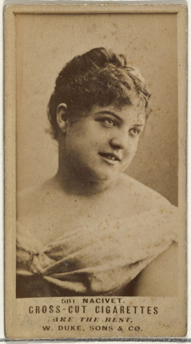 Card Number 581, Nacivet, from the Actors and Actresses series (N145-3) issued by Duke Sons & Co. to promote Cross Cut Cigarettes, Issued by W. Duke, Sons &amp; Co. (New York and Durham, N.C.), Albumen photograph 