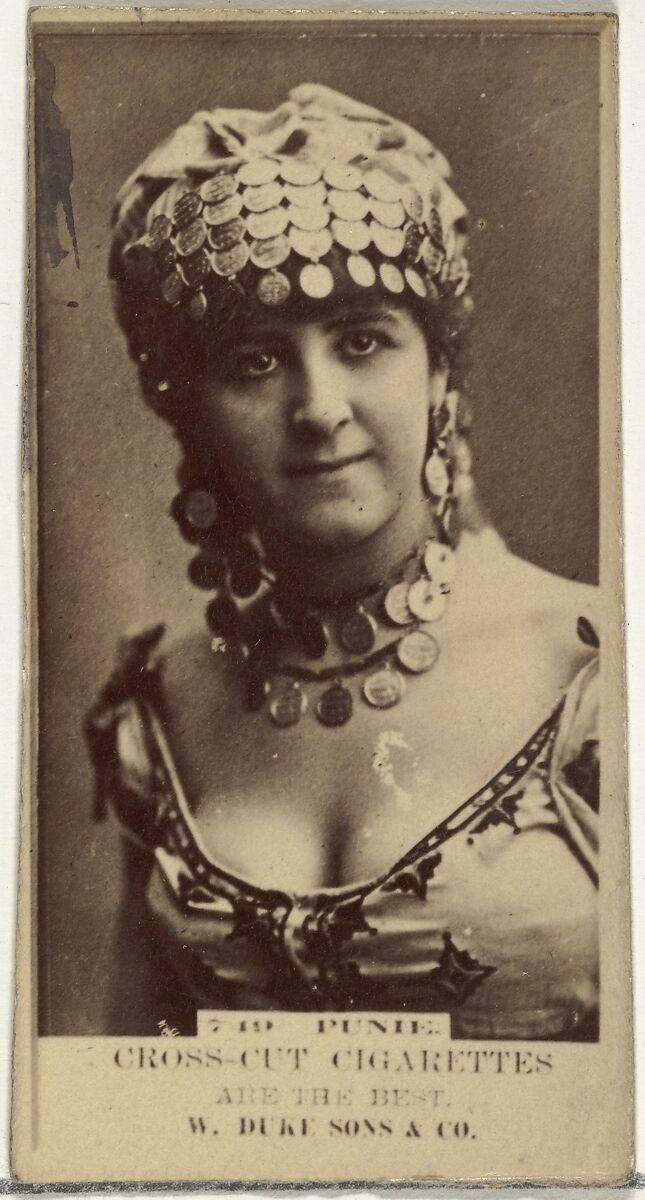 Card Number 719, Punie, from the Actors and Actresses series (N145-3) issued by Duke Sons & Co. to promote Cross Cut Cigarettes, Issued by W. Duke, Sons &amp; Co. (New York and Durham, N.C.), Albumen photograph 