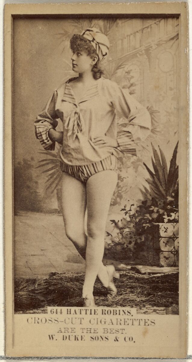 Card Number 644, Hattie Robins, from the Actors and Actresses series (N145-3) issued by Duke Sons & Co. to promote Cross Cut Cigarettes, Issued by W. Duke, Sons &amp; Co. (New York and Durham, N.C.), Albumen photograph 