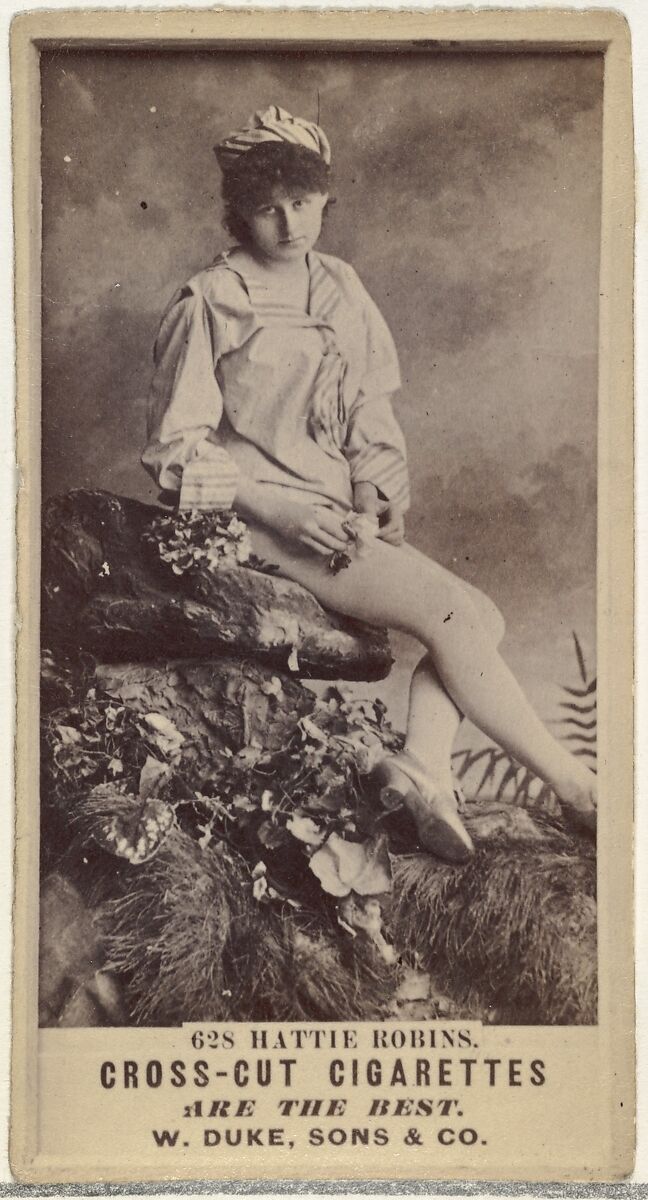 Card Number 628, Hattie Robins, from the Actors and Actresses series (N145-3) issued by Duke Sons & Co. to promote Cross Cut Cigarettes, Issued by W. Duke, Sons &amp; Co. (New York and Durham, N.C.), Albumen photograph 
