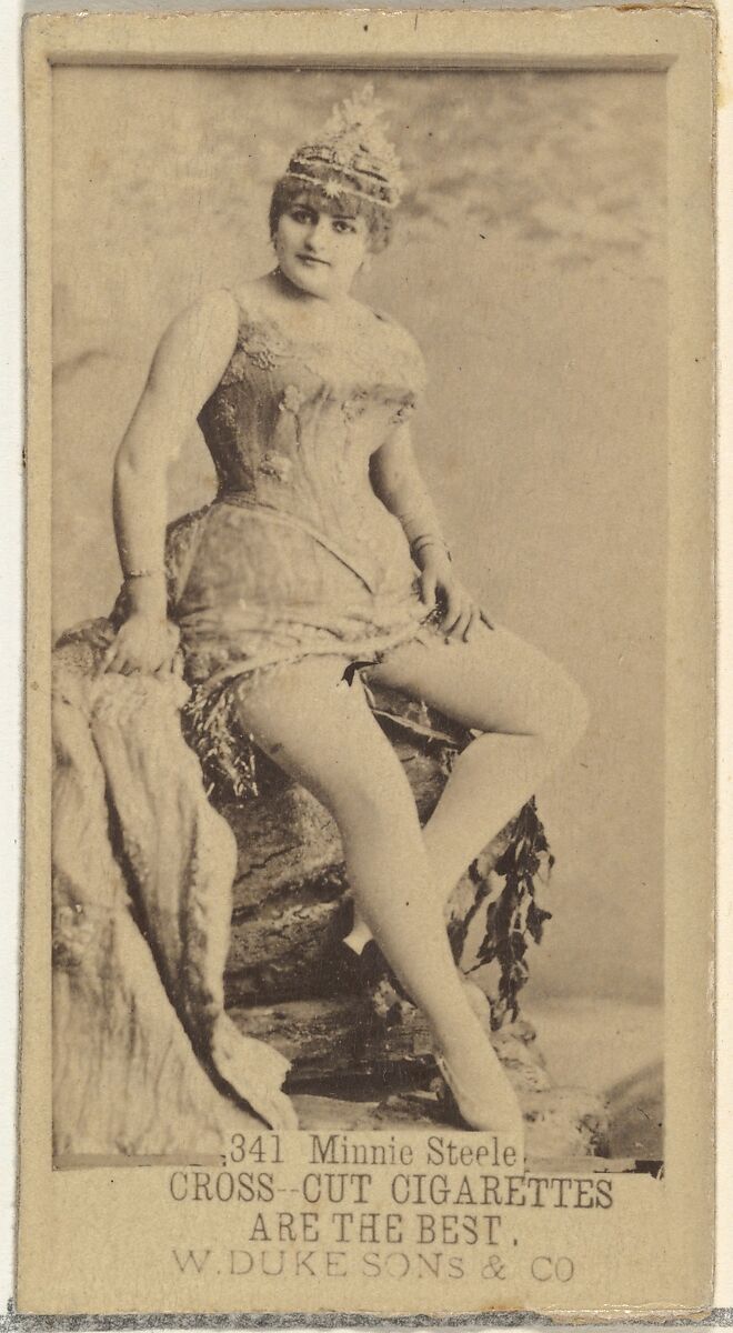 Card Number 341, Minnie Steele, from the Actors and Actresses series (N145-3) issued by Duke Sons & Co. to promote Cross Cut Cigarettes, Issued by W. Duke, Sons &amp; Co. (New York and Durham, N.C.), Albumen photograph 
