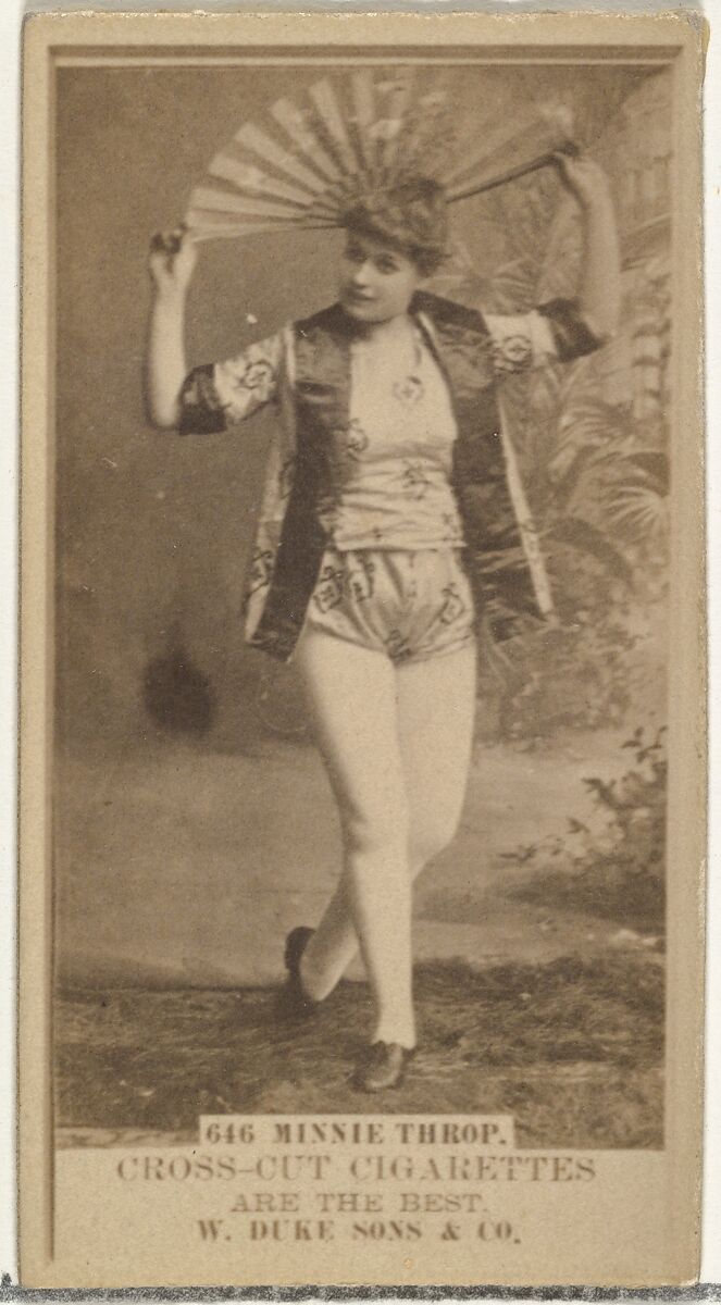Card Number 646, Minnie Thorp, from the Actors and Actresses series (N145-3) issued by Duke Sons & Co. to promote Cross Cut Cigarettes, Issued by W. Duke, Sons &amp; Co. (New York and Durham, N.C.), Albumen photograph 