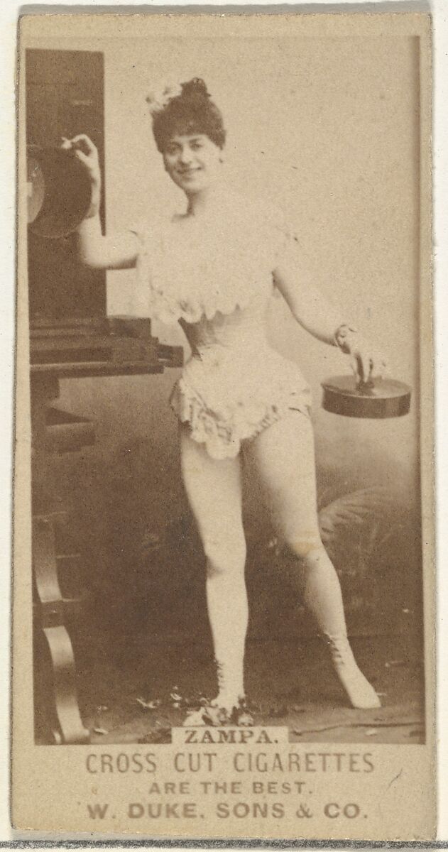 Zampa, from the Actors and Actresses series (N145-3) issued by Duke Sons & Co. to promote Cross Cut Cigarettes, Issued by W. Duke, Sons &amp; Co. (New York and Durham, N.C.), Albumen photograph 