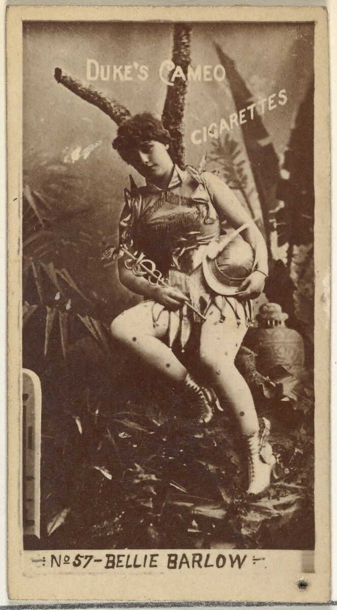 Card Number 57, Billie Barlow, from the Actors and Actresses series (N145-4) issued by Duke Sons & Co. to promote Cameo Cigarettes, Issued by W. Duke, Sons &amp; Co. (New York and Durham, N.C.), Albumen photograph 