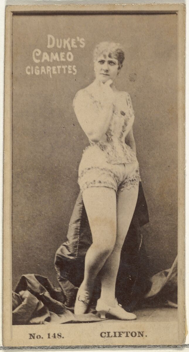 Card Number 148, Clifton, from the Actors and Actresses series (N145-4) issued by Duke Sons & Co. to promote Cameo Cigarettes, Issued by W. Duke, Sons &amp; Co. (New York and Durham, N.C.), Albumen photograph 