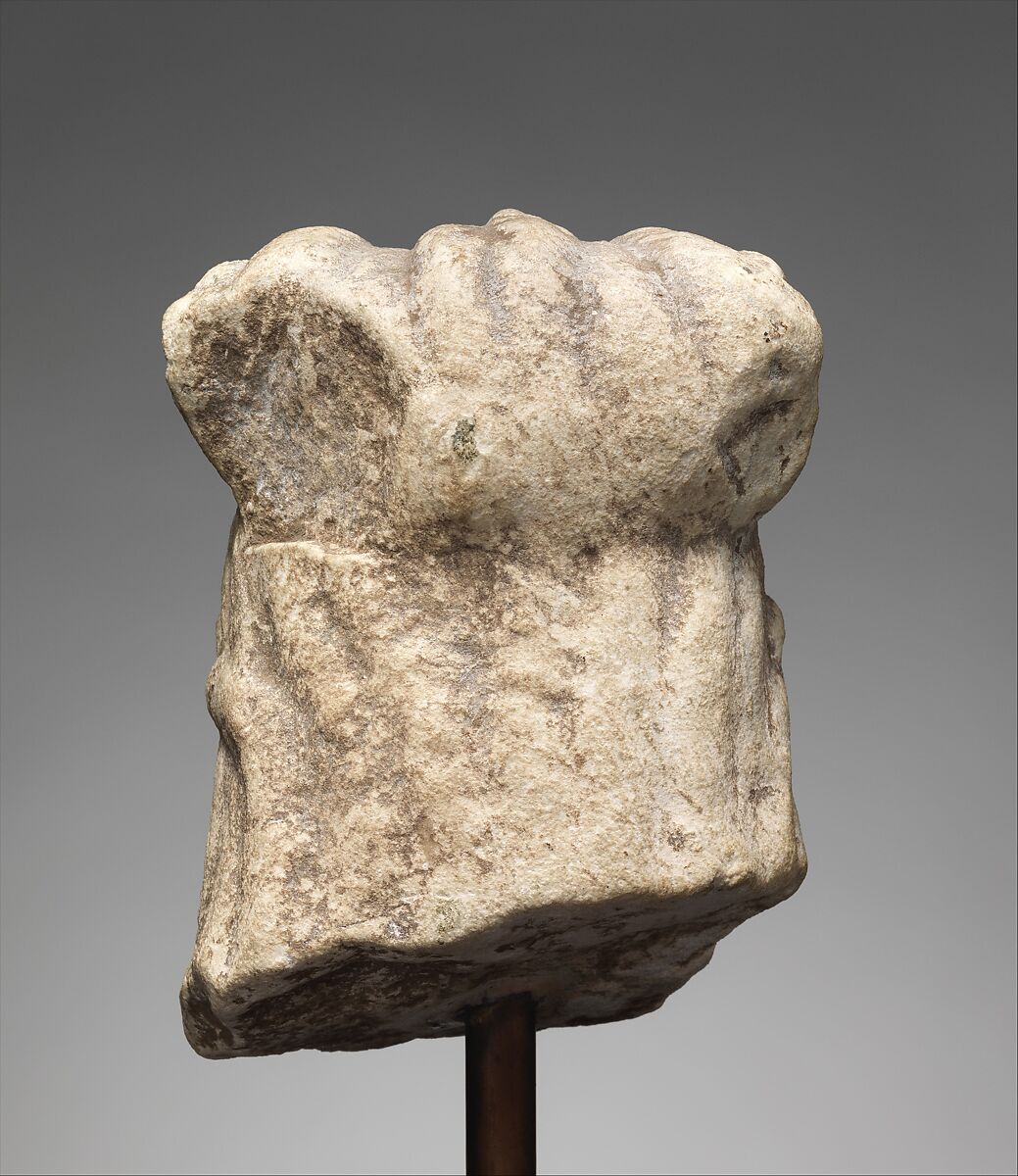 Head of Shiva, Stone, probably chlorite, Northern Pakistan (Brahmanical post-Gupta)