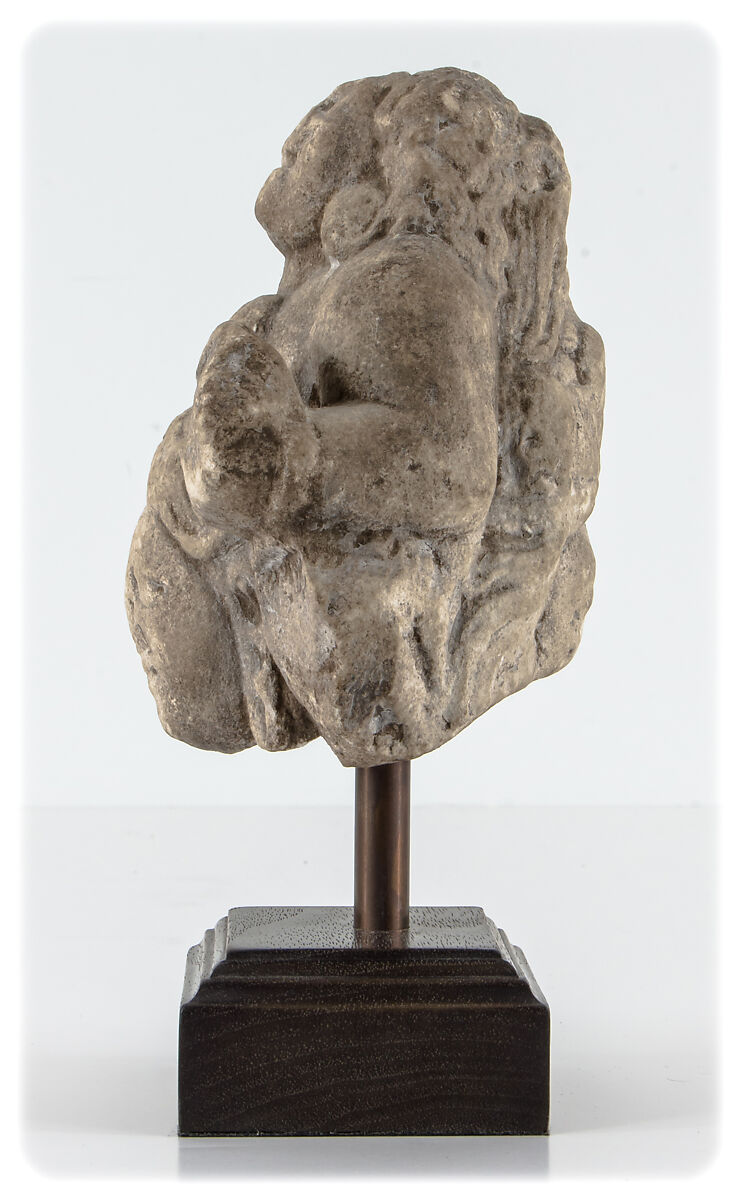 Head of Addorsed Maheshvara, Stone, probably chlorite, Northern Pakistan (Brahmanical post-Gupta)