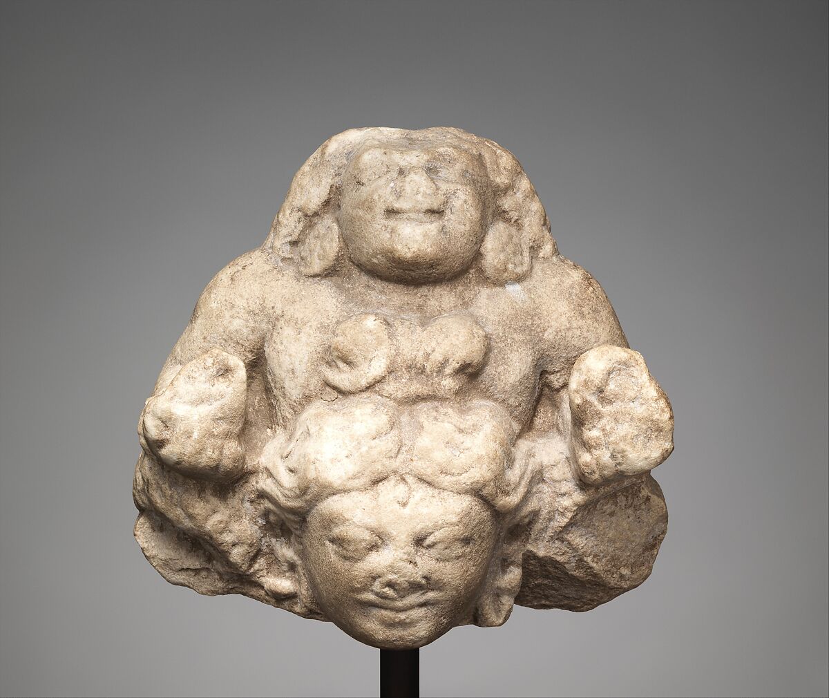 Head of Addorsed Maheshvara, Stone, probably chlorite, Northern Pakistan (Brahmanical post-Gupta) 