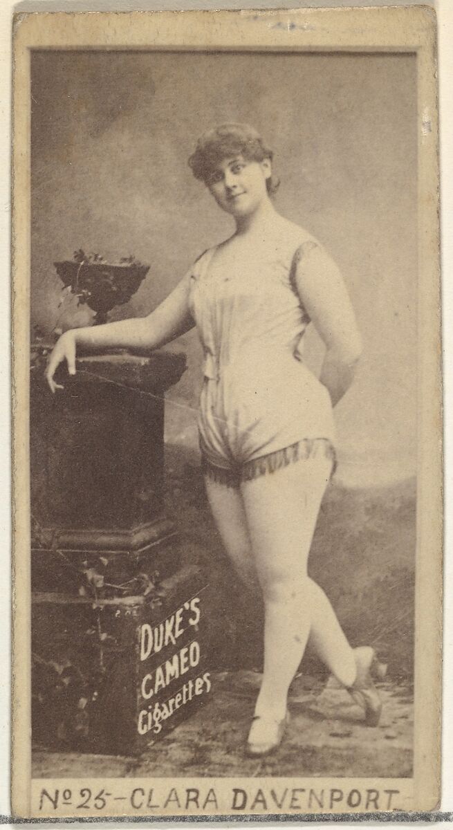 Card Number 25, Clara Davenport, from the Actors and Actresses series (N145-4) issued by Duke Sons & Co. to promote Cameo Cigarettes, Issued by W. Duke, Sons &amp; Co. (New York and Durham, N.C.), Albumen photograph 